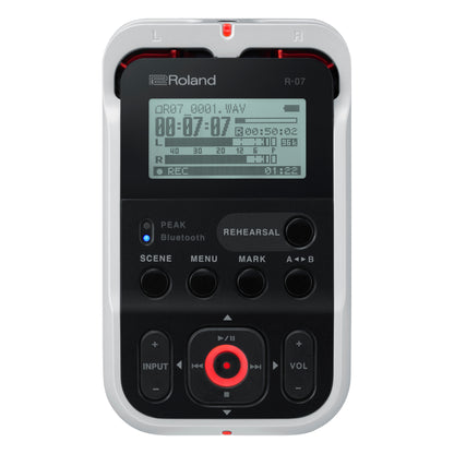 Roland R-07 Portable Audio Recorder (White)