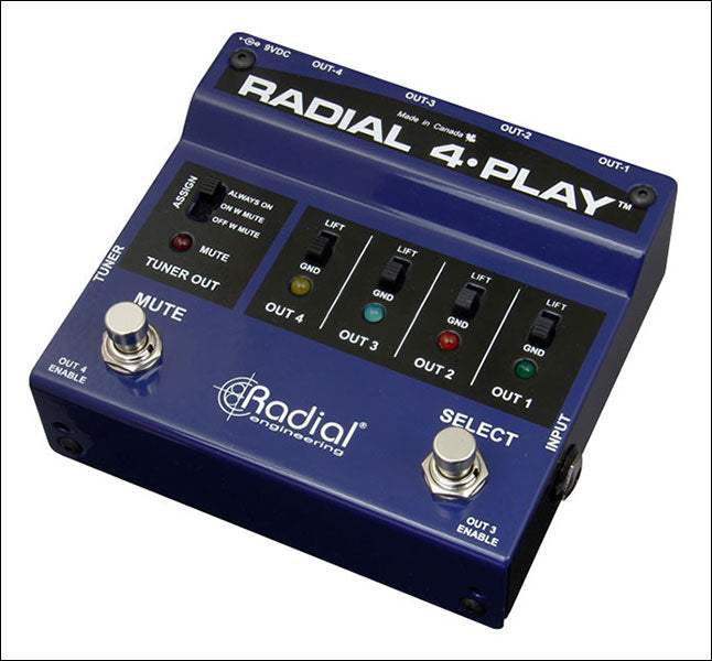 Radial 4-Play Multi-Output Direct Box (4-Play Multi Instrument DI)