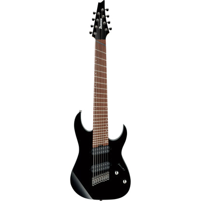 Ibanez RGMS8BK Multi-Scale 8-String Electric Guitar, Black