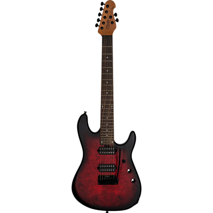 Sterling By Music Man 7-string Jason Richardson Signature Electric Guitar - Dark Scarlet Burst Satin