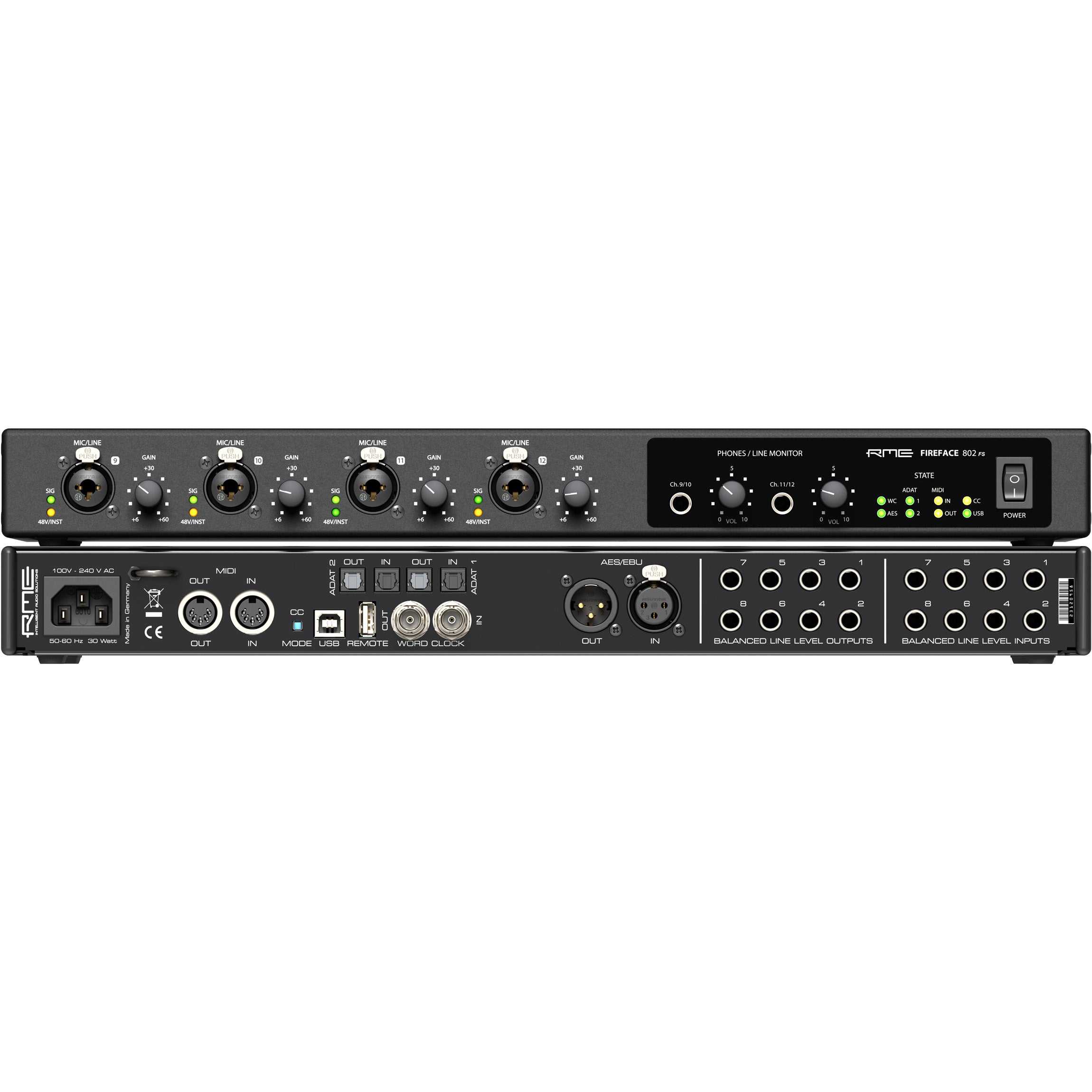 RME Fireface 802 FS AE 60-Channel 192 kHz USB Audio Interface – Alto Music