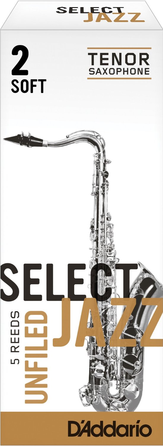 D’addario SELECT JAZZ UNFILED BB TENOR SAX reeds, 5ct, 2 Soft strength