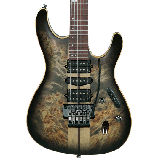 Ibanez S1070PBZCKB S Premium 6-String Electric Guitar, Charcoal Black Burst
