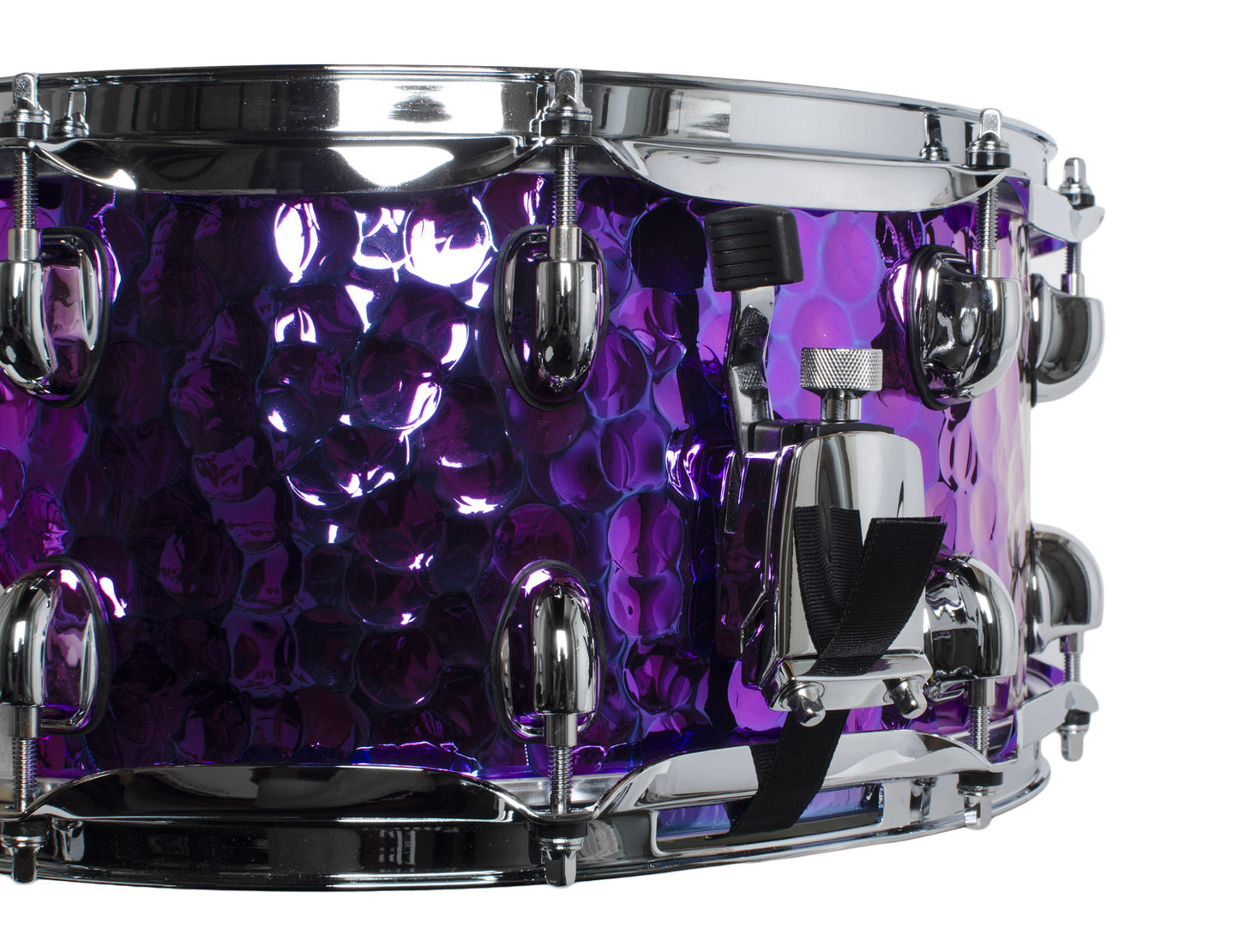 Dixon Cornerstone Series Titainium Plated 6.5x14 Hammered Steel Snare Drum