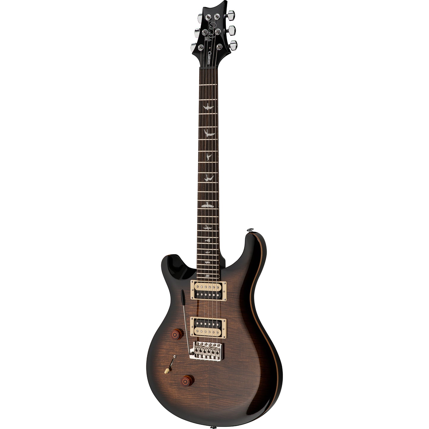 PRS SE Custom 24 Left Handed Electric Guitar, Black Gold Burst