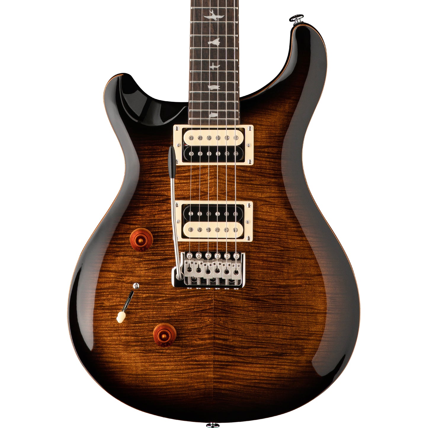 PRS SE Custom 24 Left Handed Electric Guitar, Black Gold Burst