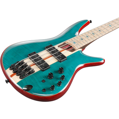 Ibanez SR Premium 4 String Electric Bass - Caribbean Green Low Gloss