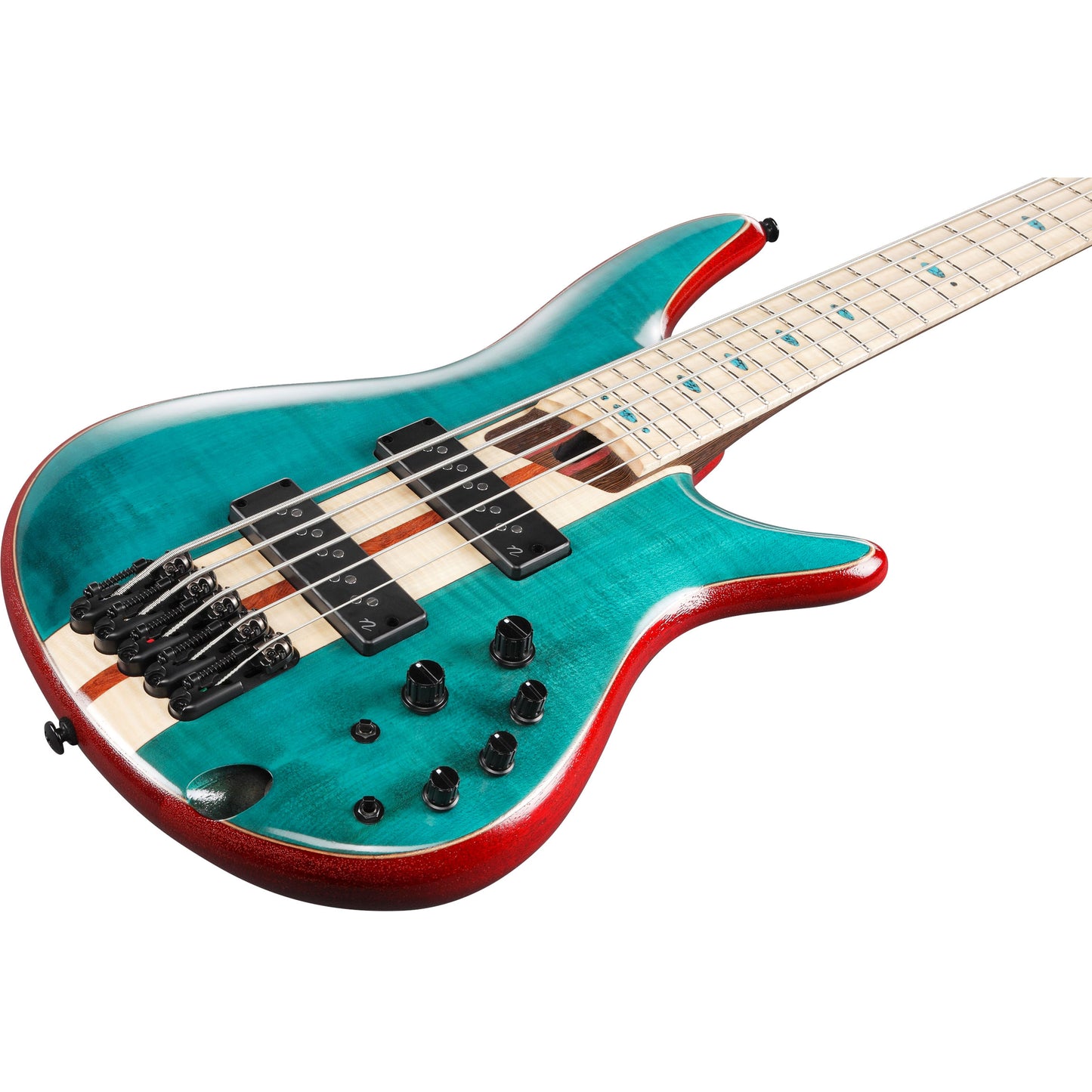 Ibanez SR1425BCGL SR Premium 5-String Electric Bass, Caribbean Green Low Gloss