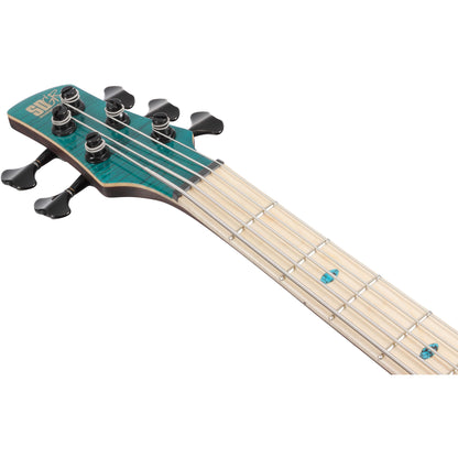 Ibanez SR1425BCGL SR Premium 5-String Electric Bass, Caribbean Green Low Gloss