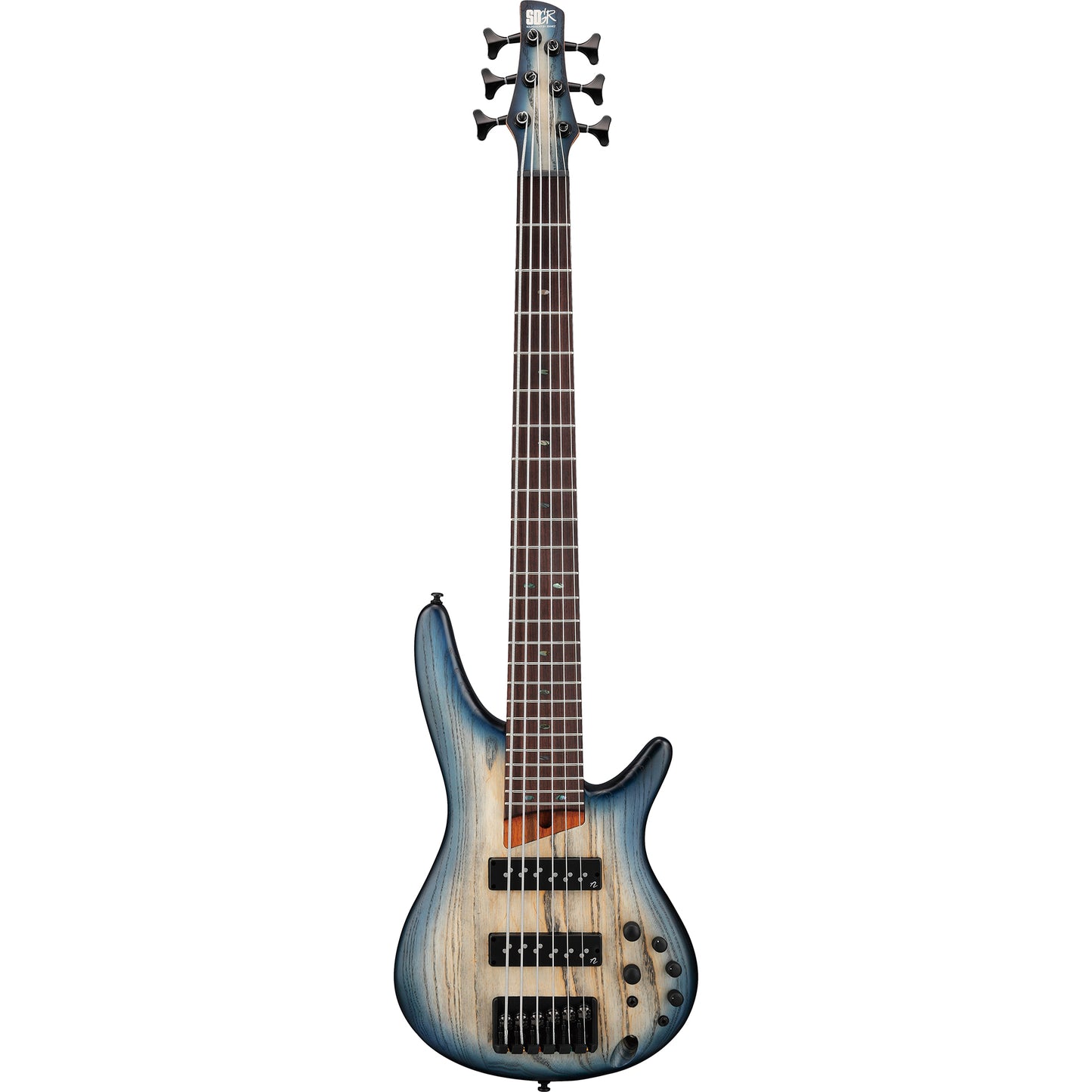 Ibanez SR606ECTF SR Standard 6-String Electric Bass, Cosmic Blue Starburst Flat