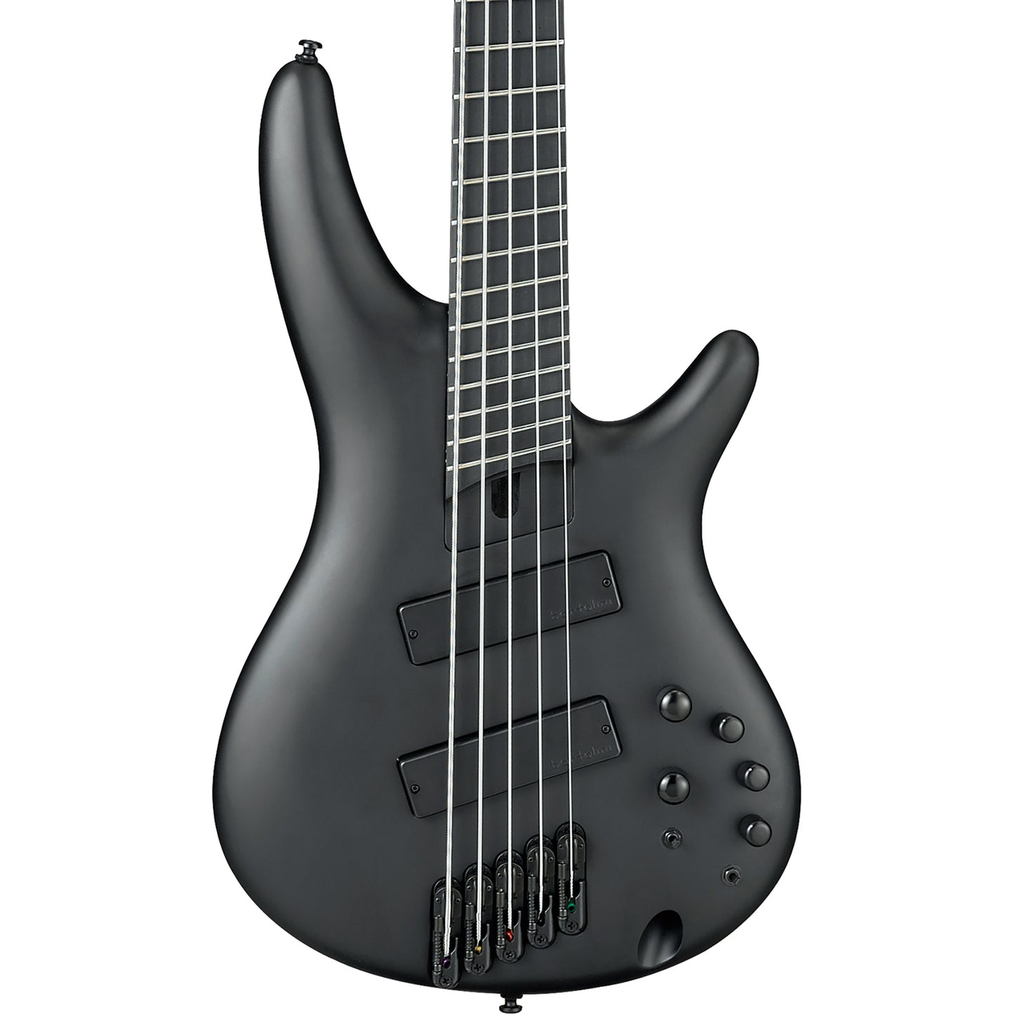 Ibanez SRMS625EXBKF SR Iron Label 5-String Electric Bass, Black Flat