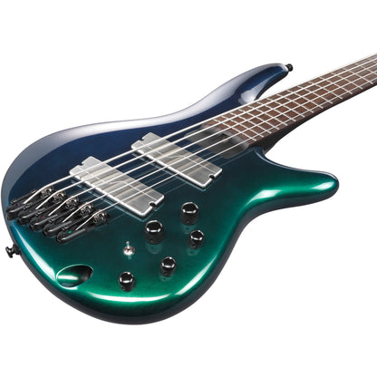 Ibanez SRMS725BCM SR Bass Workshop 5-String Multi-Scale Electric Bass, Blue Chameleon