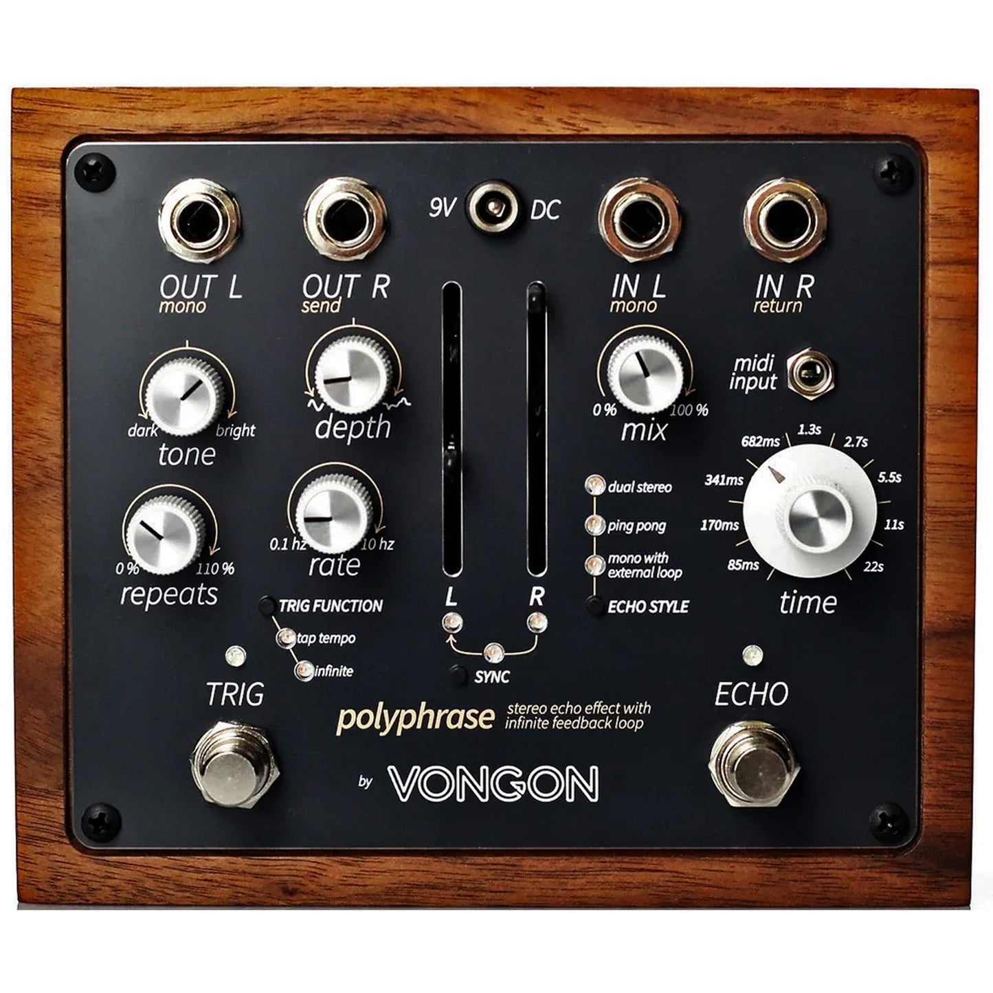 Vongon Polyphrase - Stereo Echo Effect with Infinite Feedback Loop