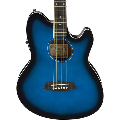 Ibanez TCY10ETBS Talman Acoustic Electric Guitar, Transparent Blue Sunburst