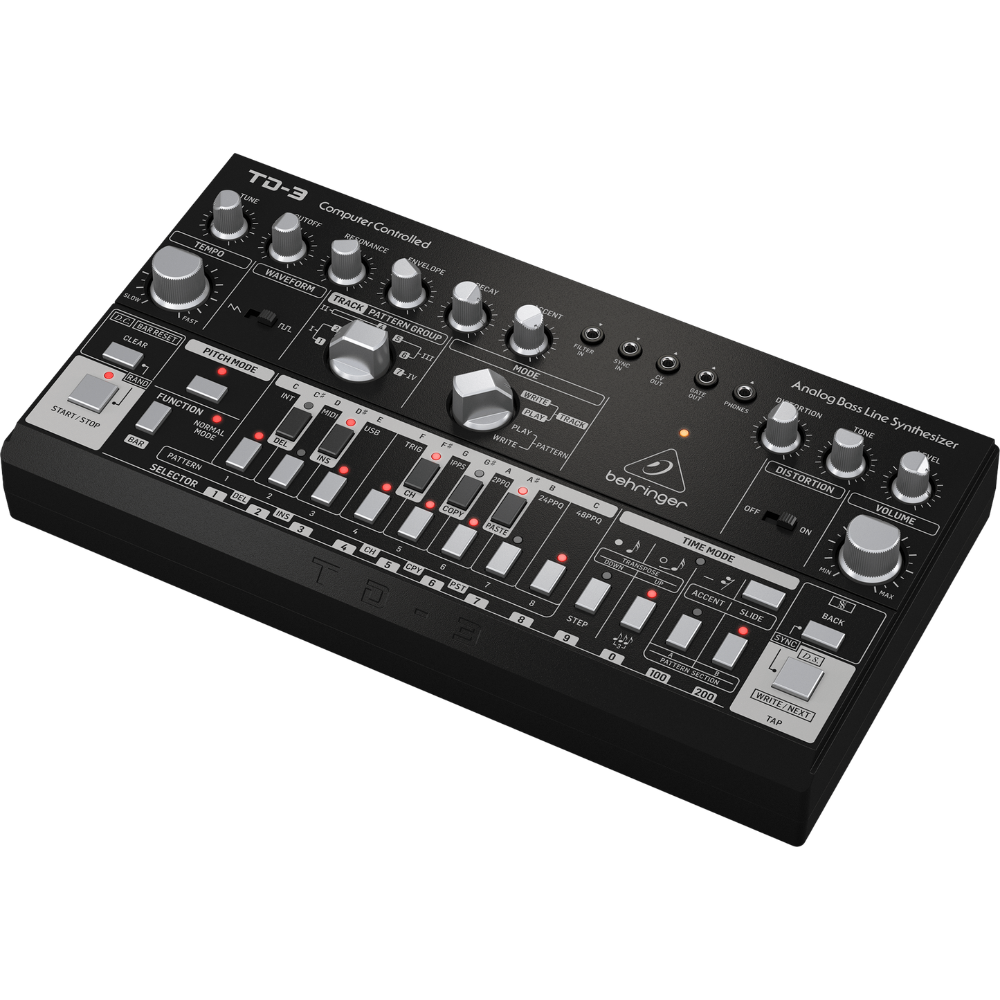 Behringer TD-3-BK Analog Bass Line Synthesizer, Black