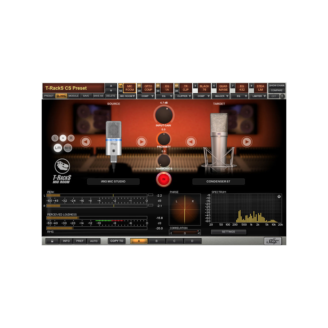 IK Multimedia T-RackS Mic Room Plug-in