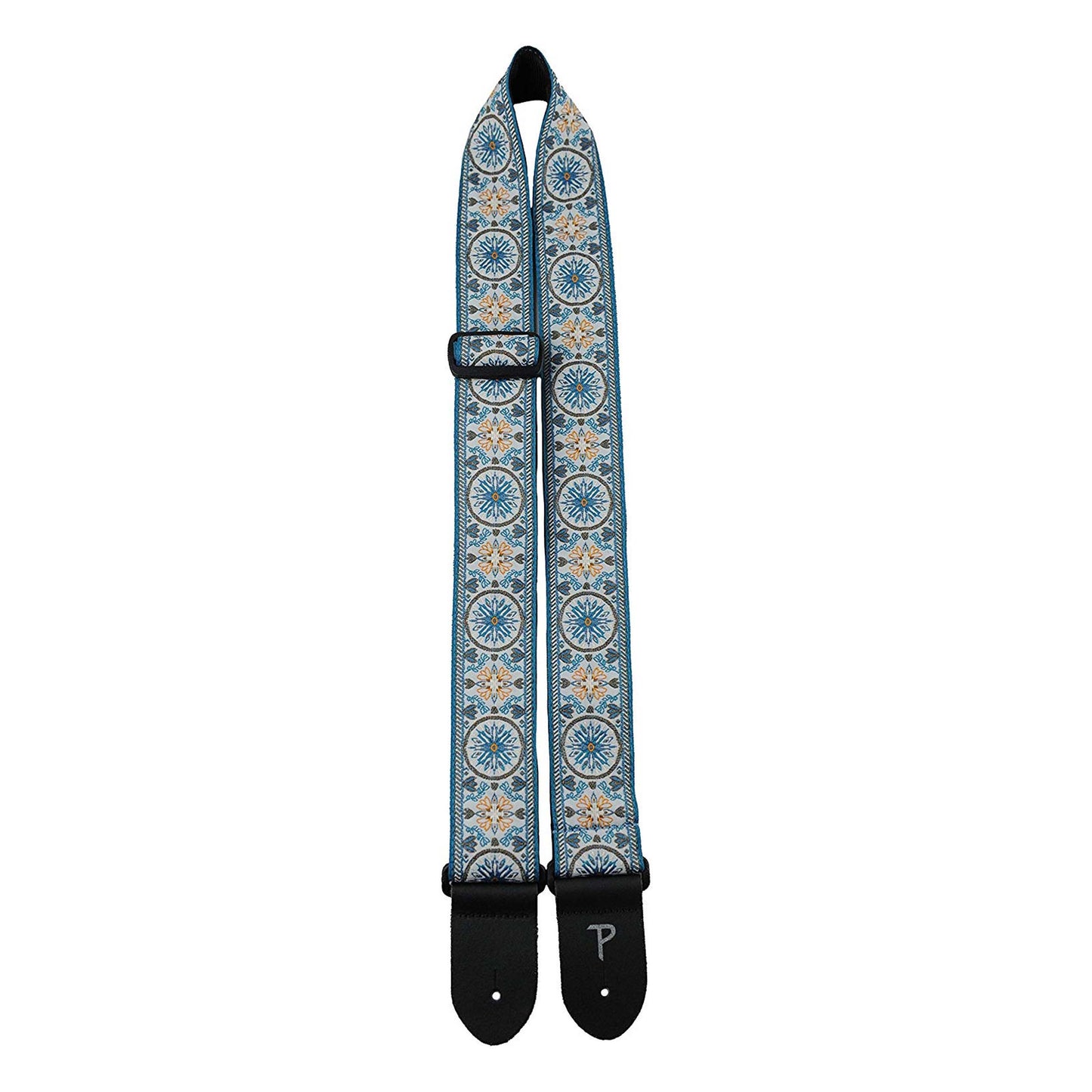 Perri’s Leathers 2” The Hope Collection Jacquard Guitar Strap - Blue Mandala