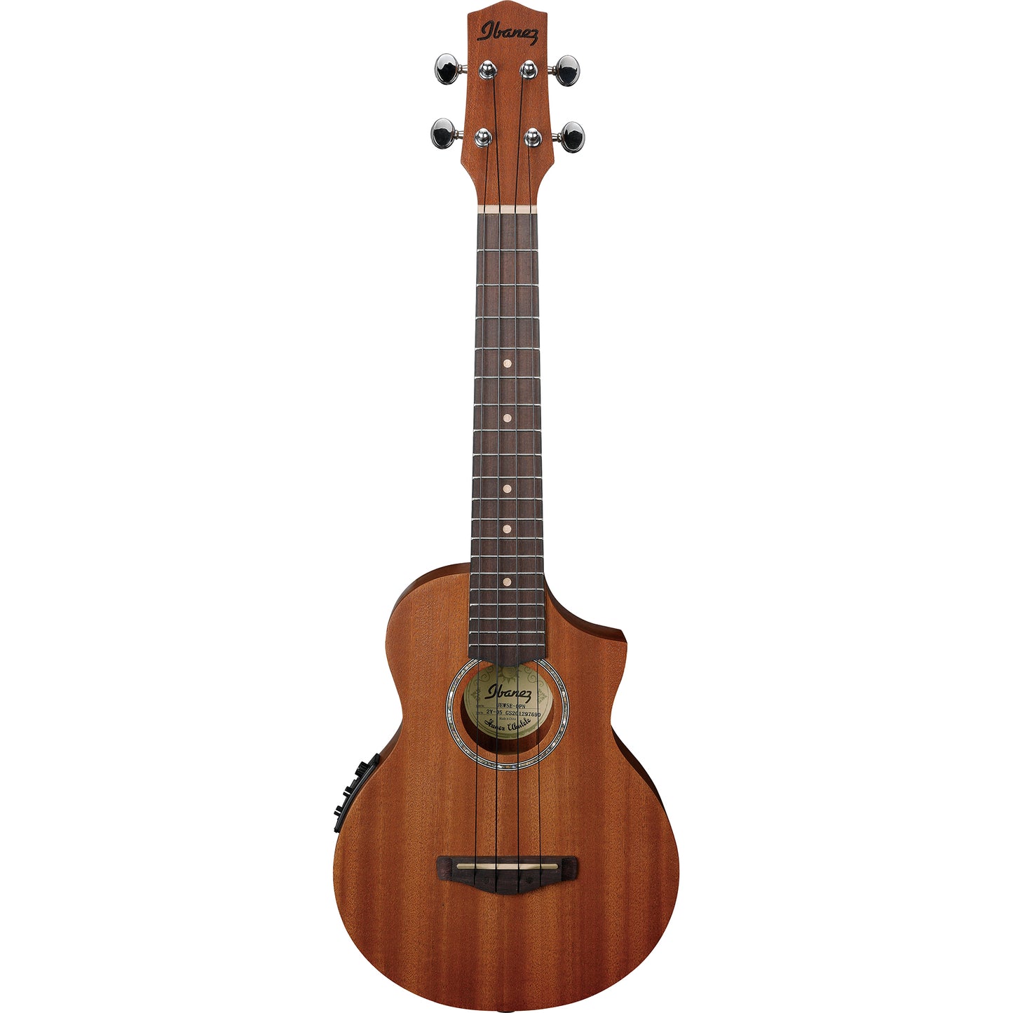 Ibanez UEW5E EW Mahogany Concert Electric Ukulele, Open Pore Natural w/ Bag