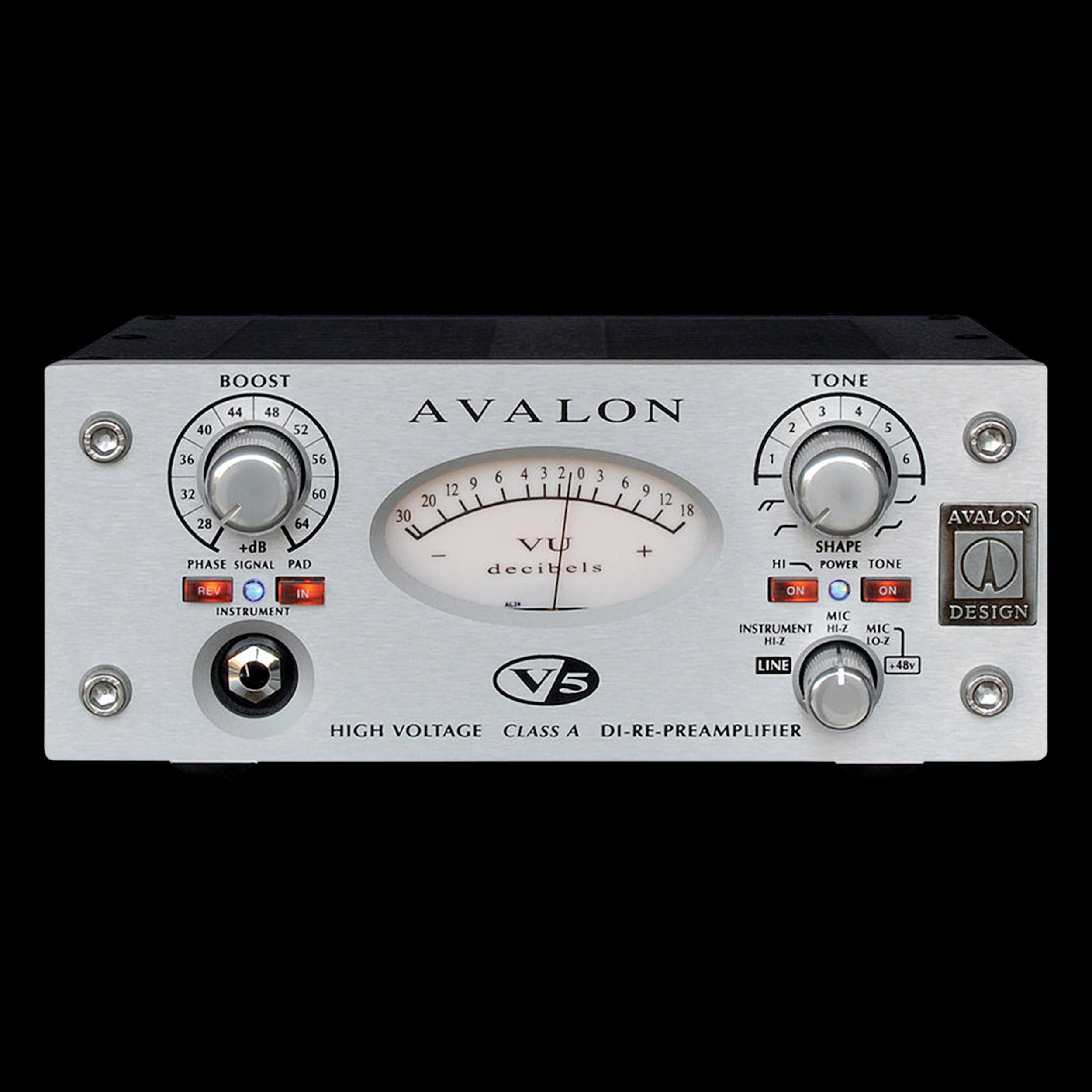 Avalon V5 Pure Class A DI-RE-Microphone Preamplifier – Alto Music