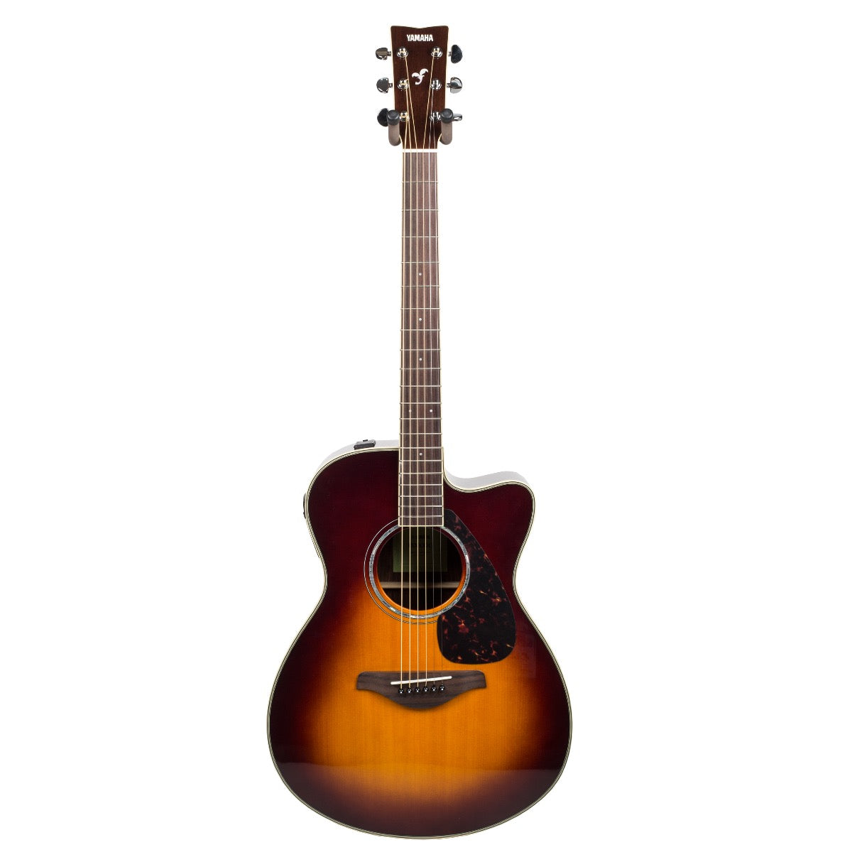 Yamaha FSX830C Concert Cutaway Acoustic Electric Guitar, Brown Sunburst