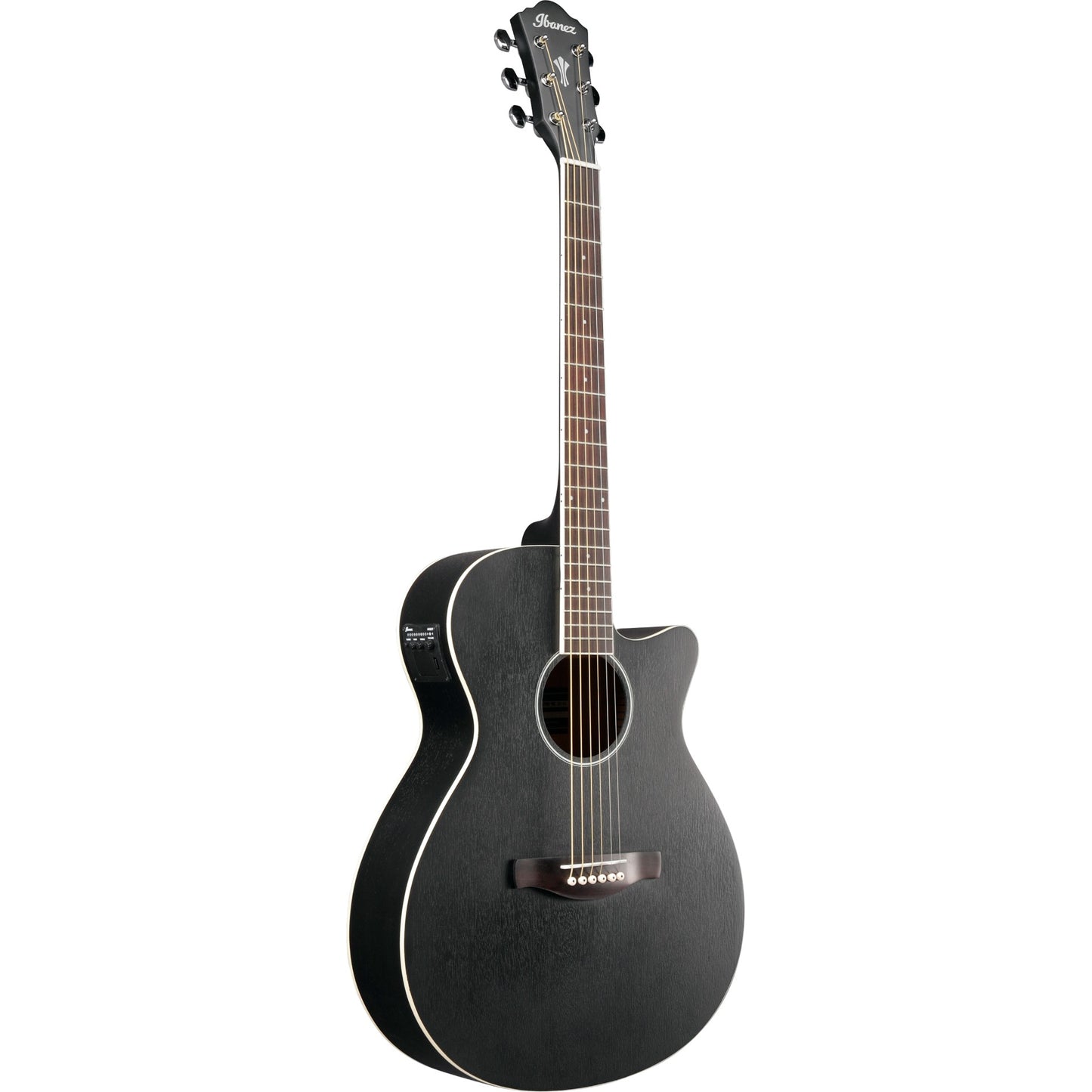 Ibanez AEG7MHWK Acoustic Electric Guitar, Weathered Black Open Pore