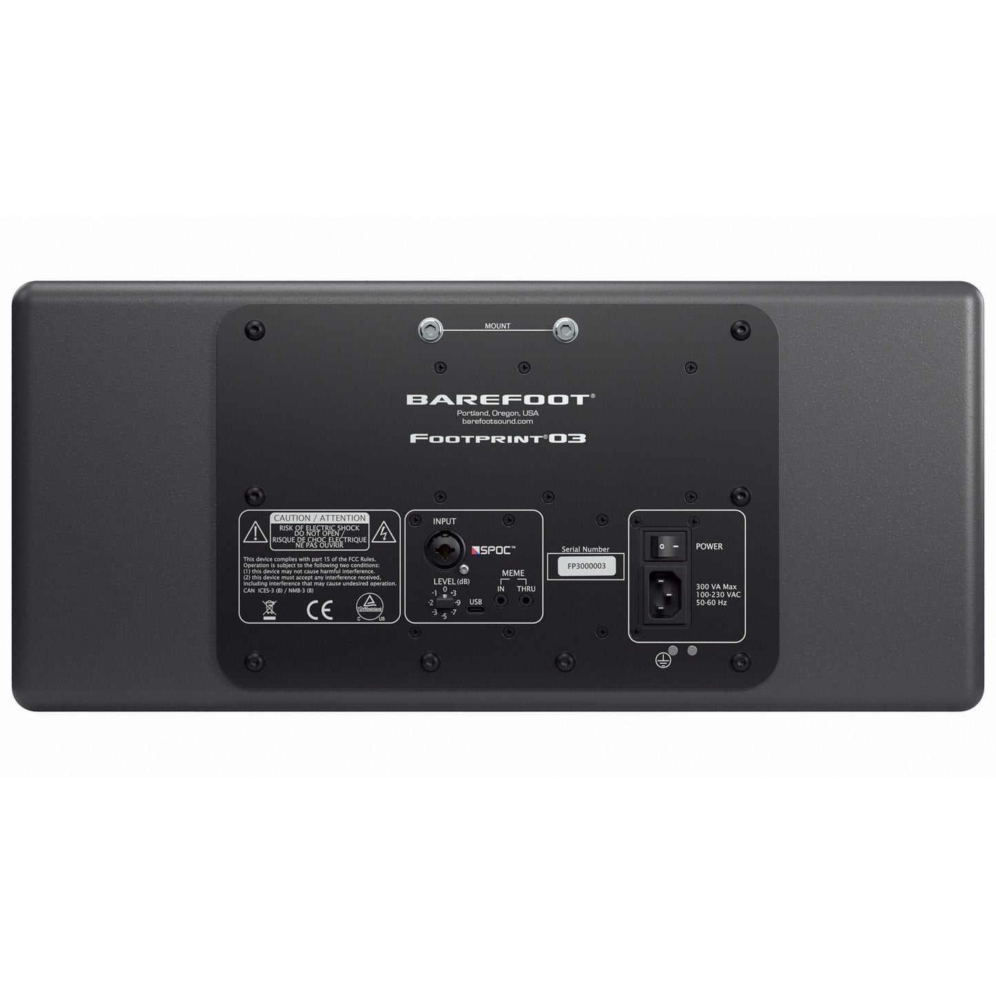 Barefoot Footprint03C Active Center Channel Monitor