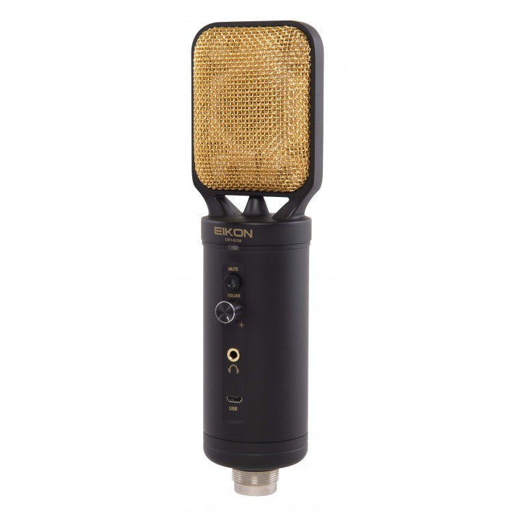 Eikon CM14USB USB + XLR Condenser Studio Mic w/USB Interface - Black & Gold