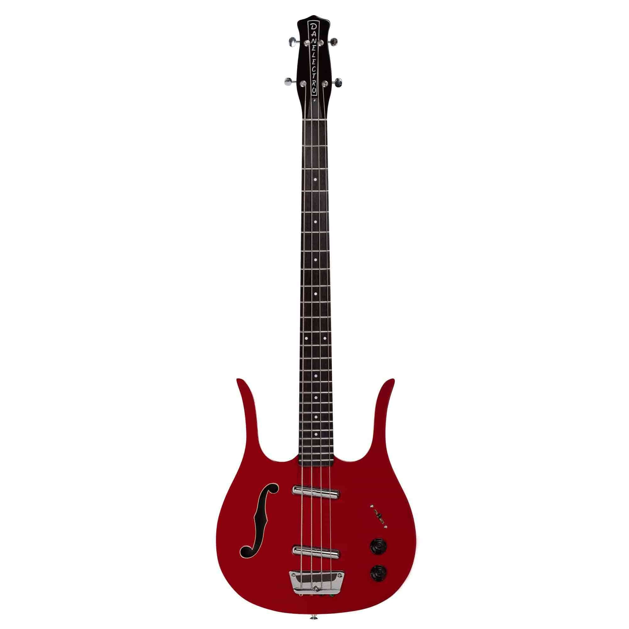 Danelectro Red Hot Longhorn Semi-hollowbody Bass Guitar - Red