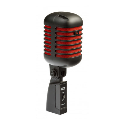 Eikon DM55V2 Vintage Design Professional Vocal Dynamic Mic Satin Black/Red Trim