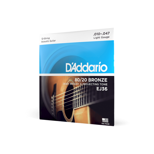 D’Addario Light 12-String Acoustic Guitar Strings