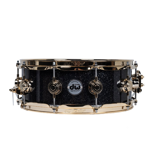 Drum Workshop DRFP0514SSG040 5x14 Snare Drum - Black Ice with Gold Hardware