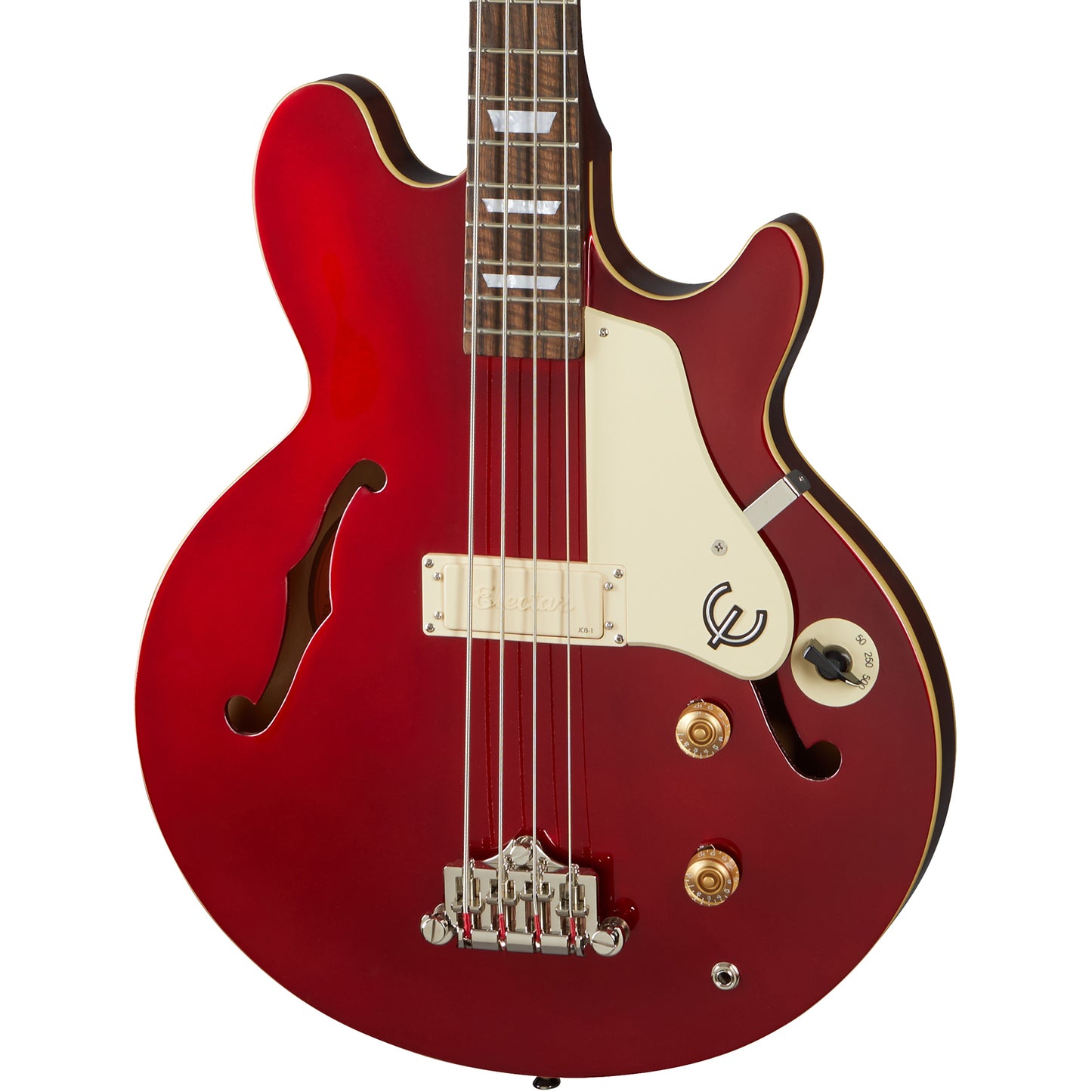 Epiphone Jack Casady Semi-Hollow Electric Bass Guitar, Sparkling Burgundy