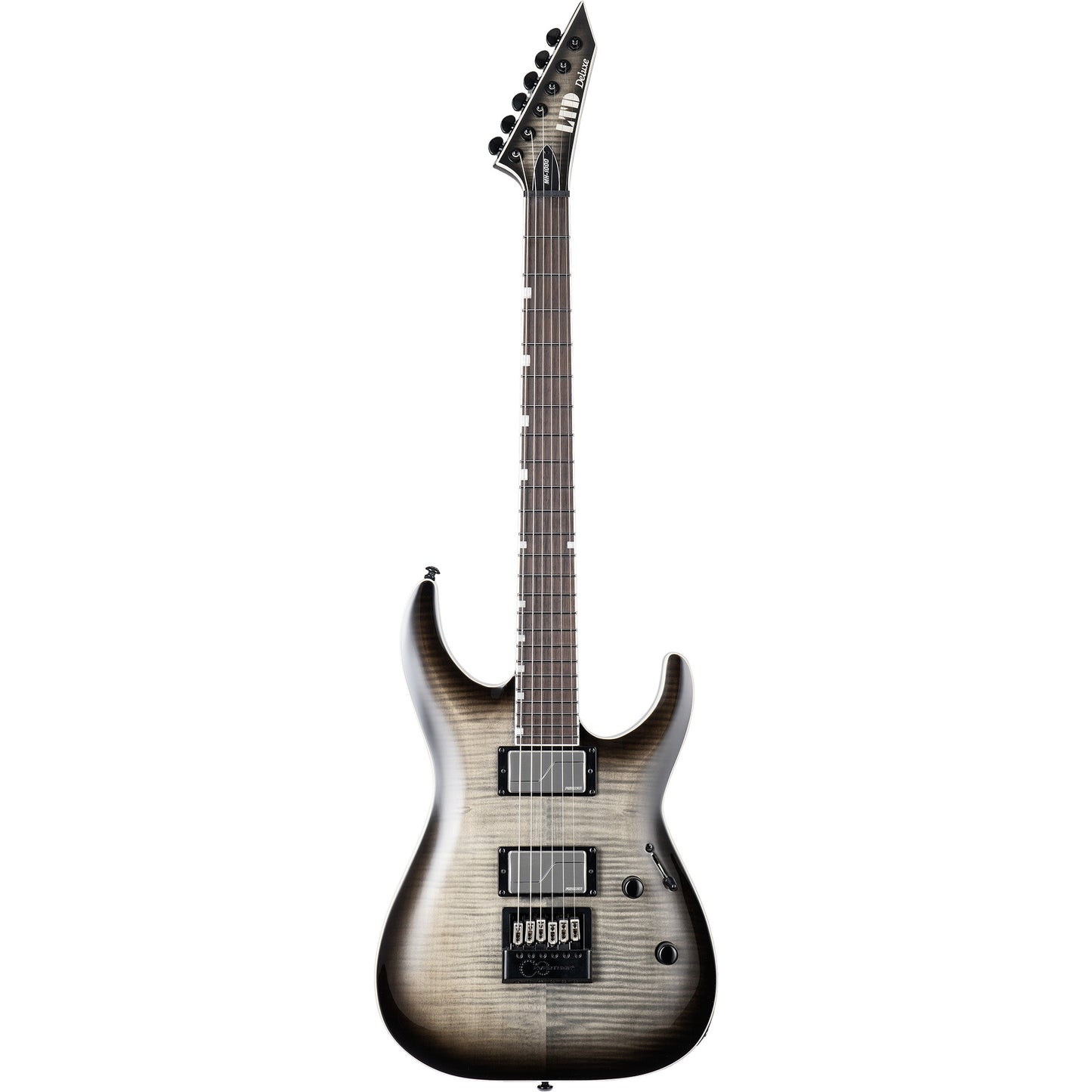 ESP LTD MH-1000 Evertune Flamed Maple Top Electric Guitar, Charcoal Burst