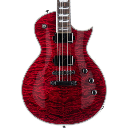 ESP LTD EC-1000 Fluence Quilted Maple Electric Guitar, See Thru Black Cherry