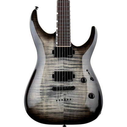 ESP LTD MH-1000NT Flamed Maple Electric Guitar, Charcoal Burst