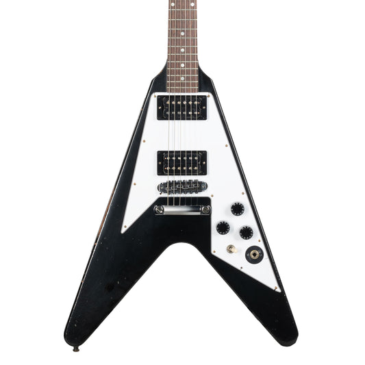 Gibson LTD 79 Flying V Kirk Hammett Electric Guitar - Aged Ebony