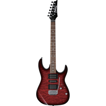 Ibanez GRX70QATRB Gio RX 6-String Electric Guitar, Transparent Red Burst