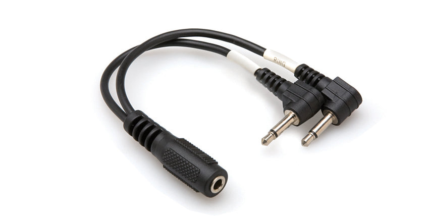 Hosa YMM-492 Y Cable 3.5mm TRS Female - 3.5mm TS Ra