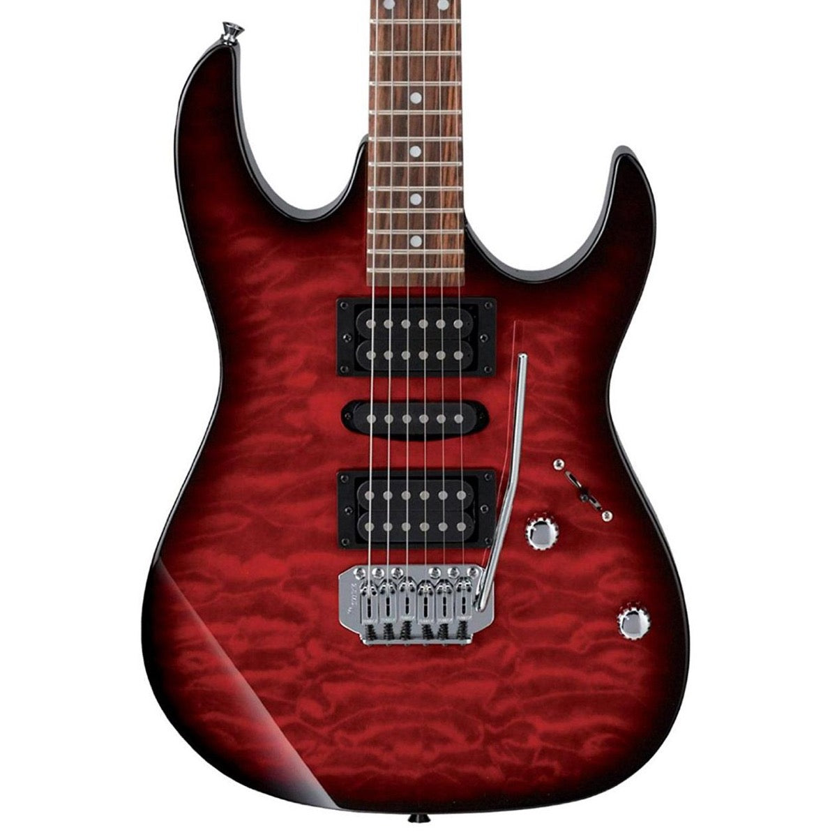 Ibanez GRX70QA Gio RX 6-String Electric Guitar - Transparent Red Burst