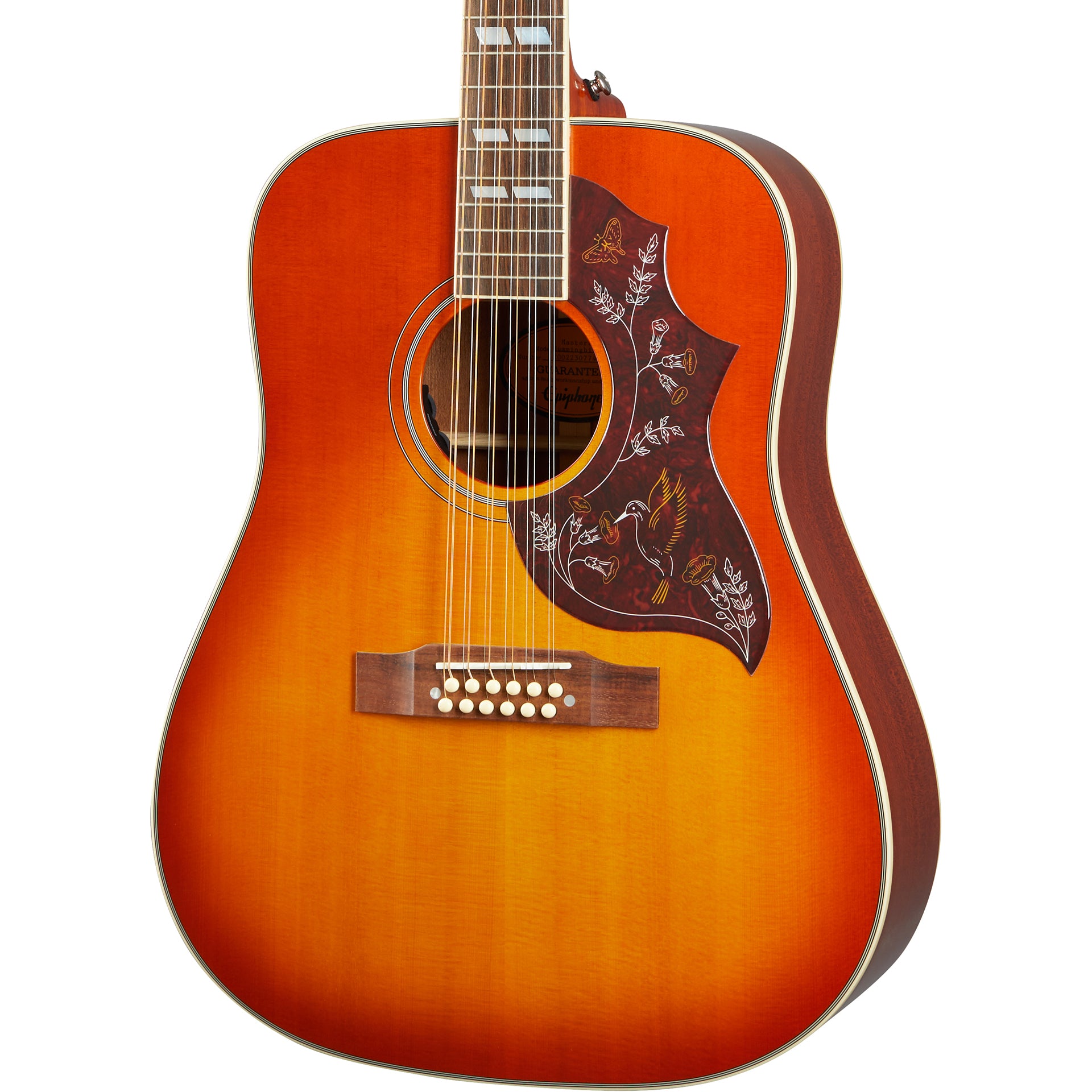 Epiphone Hummingbird 12-String Acoustic Electric Guitar Aged Cherry  Sunburst : : Musical Instruments, Stage & Studio