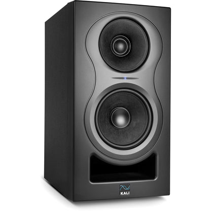 KALI AUDIO IN-5 5" Powered 3-way Studio Monitor - 160W Speaker System with Boundary Compensation EQ Settings - For Mixing, Recording, Audio Production - XLR, TRS, RCA Inputs - Single, Black