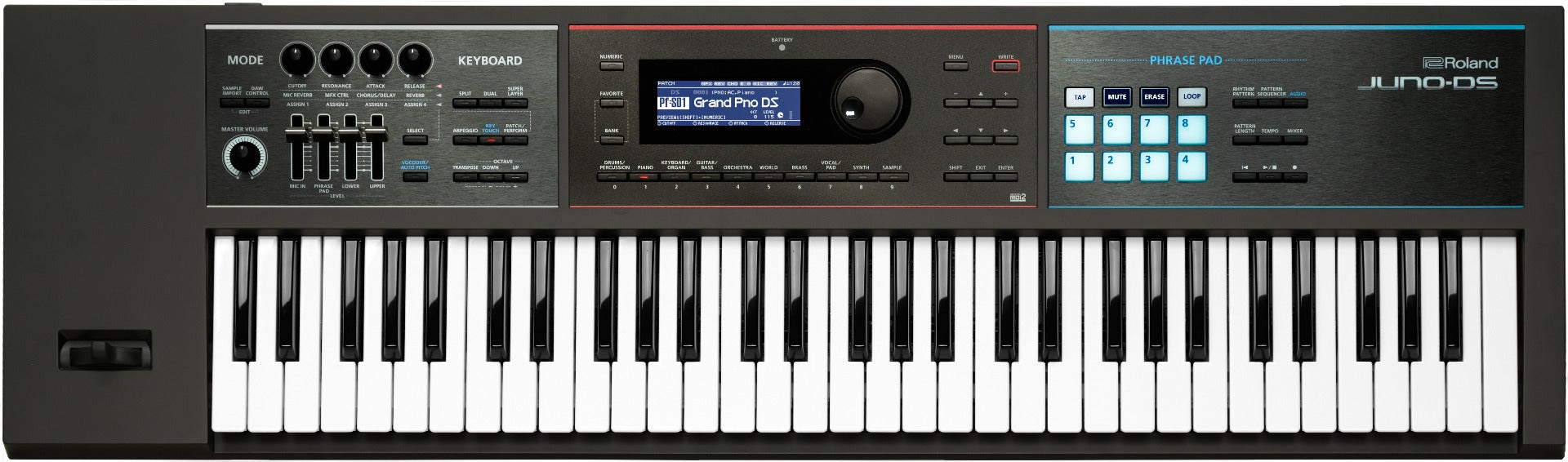 Roland JUNO-DS61 61-Key Synthesizer Bundle with Gator Case – Alto