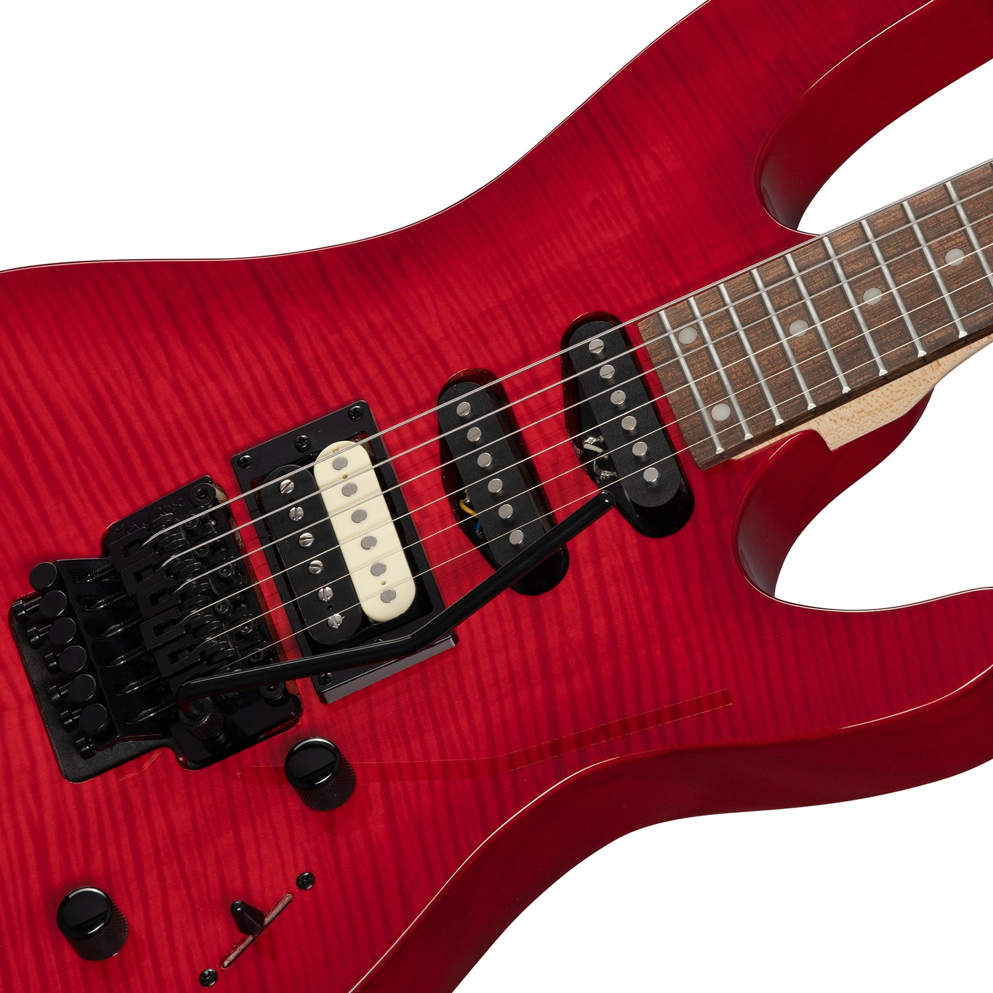 Kramer Striker Figured HSS 6-String Electric Guitar in Transparent Red