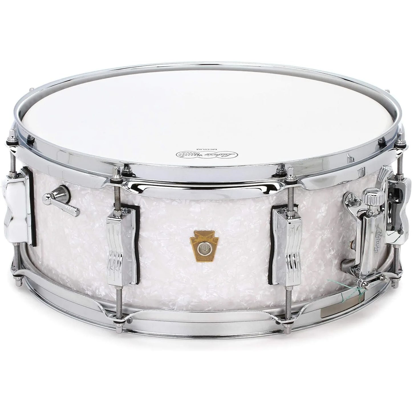 Ludwig 5.5x14 Legacy Mahogany “Jazz Fest” Snare Drum - White Marine Pearl