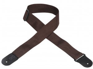 Levy's 2" Polypropylene Logo Guitar Strap in Brown