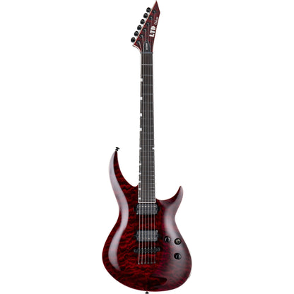 ESP LTD H3-1000 QM Electric Guitar, See Thru Black Cherry