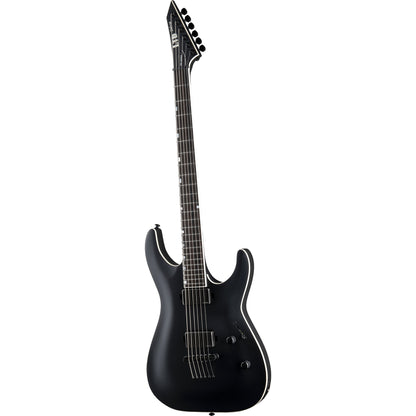 ESP LTD MH-1000 Baritone Electric Guitar, Black Satin