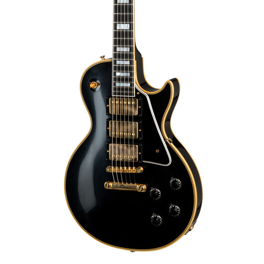 Gibson 1957 Les Paul Custom Reissue 3 Pickup Electric Guitar in VOS Ebony