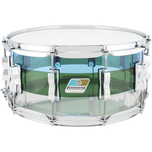 Ludwig 50th Anniversary Vistalite 6.5x14 Snare Drum - Blue/Clear/Blue