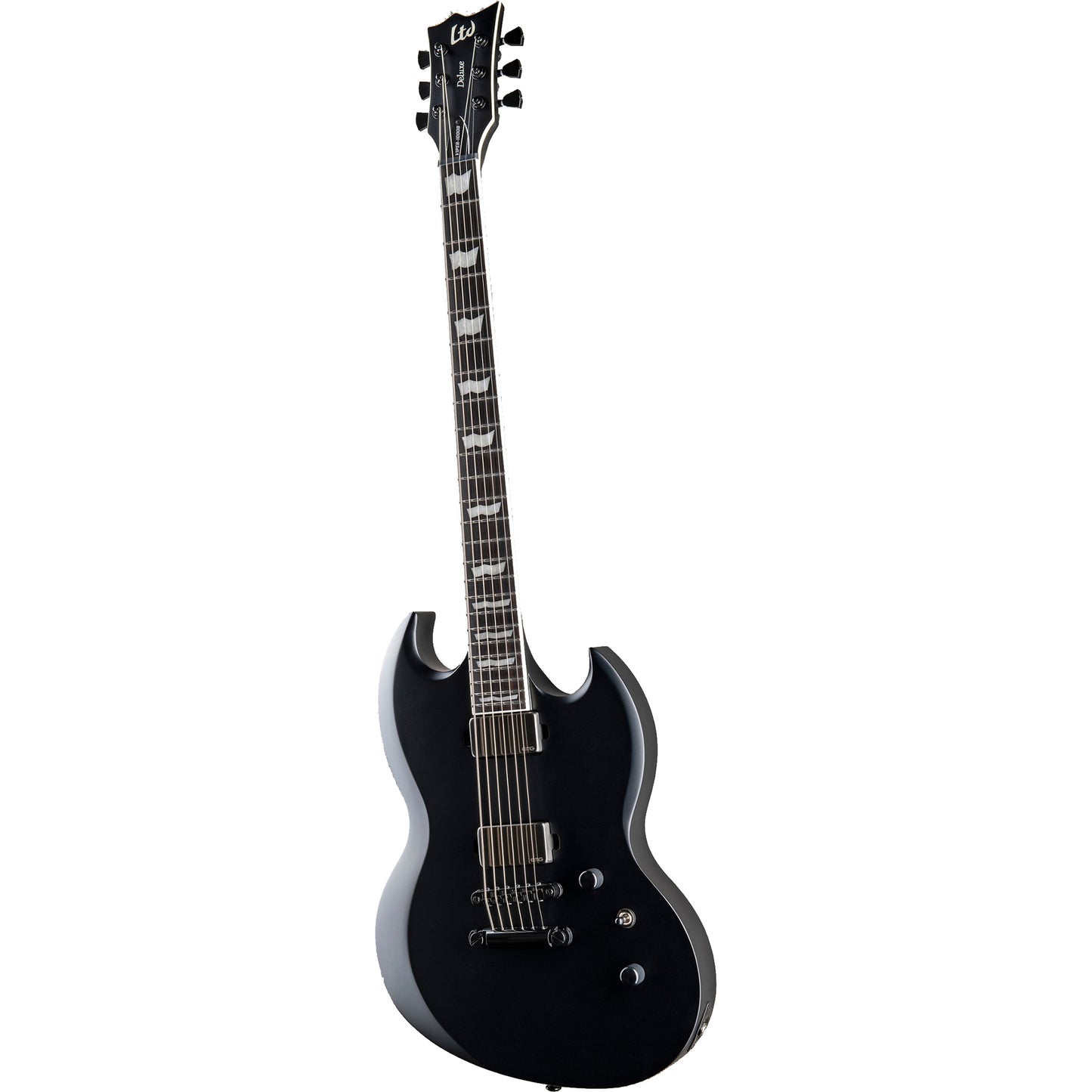 ESP LTD Viper-1000 Baritone Electric Guitar, Black Satin